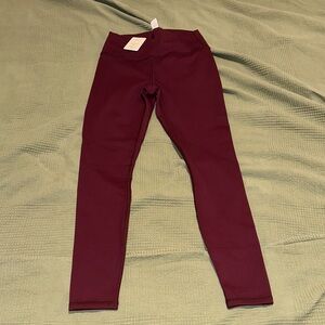 Brand New Fabletics PowerHold Maroon Leggings